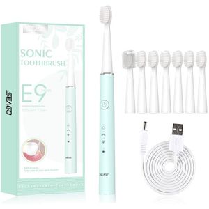 Seago Elektrische Tandenborstel Sonic Oplaadbare Reizen Waterdichte Elektronische Tand 8 Borstels Soft Vervanging Heads Voor Volwassen