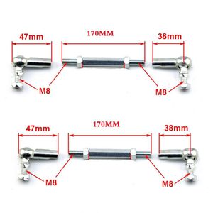 2 pce 100MM-240MM M8 Steering Tie Rod kit Ball Joint For 2 Stroke Electric Mini Kids ATV Go Kart Buggy Scooter Parts