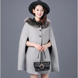 YISU sjaal Vrouwen Winter Warm Plus Size mantel Mode Twee Gebruikt Poncho Faux Kasjmier Sjaal Vrouwen Imitatie Bont Vest jas