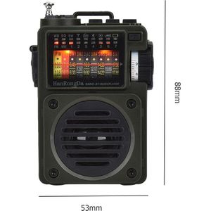 HRD-701 Volledige Band Radio Draagbare Fm/Mw/Sw/Wb Radio Receiver Subwoofer Bluetooth 5.0 Speaker 1000Mah muziekspeler Ondersteuning Tf-kaart