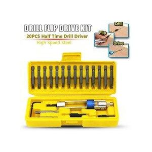 Boor Flip Drive Kit 20 Pcs Multifunctionele Boor Set Quick Eenvoudige Bediening PUO88