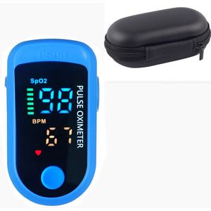 Draagbare Digitale Vingertop Pulsoxymeter Bloedzuurstofverzadiging SPO2 Pr Monitor Oximetro De Dedo Hoge Precisie Gratis Case