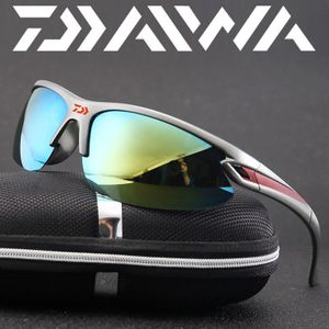 Daiwa Driving Polaroid Sun Glasses Aluminum Frame Sports Fishing Sunglasses Men Polarized Driver Retro UV400 Anti-glare Goggles