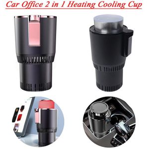 12V Auto Kantoor 2 In 1 Verwarming Koeling Cup Warmer Koeler Cup Slimme Digitale Display Mok Bekerhouders