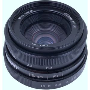 -Newyi Mini 25Mm F1.8 Aps-C Televisie Tv Lens/Cctv Lens Voor 16Mm C mount Camera