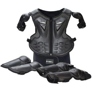 Wosawe Kids Full Body Protector Vest Armor Kids Motocross Armor Jacket Borst Bescherming Vistuig Combinatie Elleboogbeschermers Knie Guard