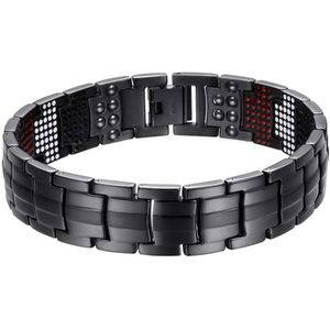 Electroplated Black 4-In-1 Anion Magnetische Armband 591 Elementen Titanium Mannen Armbanden Lxh