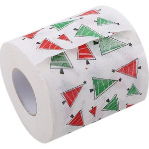 1Roll Kerstman Vrolijk Kerstfeest Levert Chirstmas Boom Patronen Toiletpapier Thuis Bad Woonkamer Toiletpapier Tissue Xmas Decor