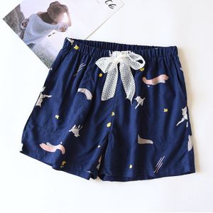 Paar Zomer Zijde Lounge Shorts Broek Ancho Verano Suelto Pijama Mujer Femme Pyjama Satijnen Slaap Slijtage Mannelijke Strand Pantalones Mannen