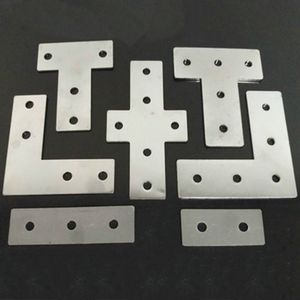 90 Graden Gezamenlijke Board Plaat Hoek Hoek Beugel Verbinding Strip Voor Aluminium Profiel /3030/4040 L/T/cross 4 Gat