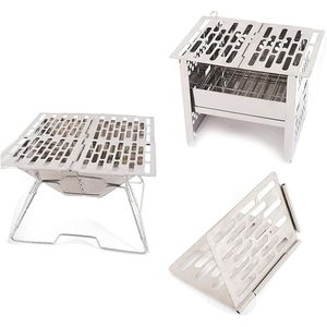 304 Rvs Outdoor Camping Folding Barbecue Board Wilde Picknick Draagbare Grille / Outdoor Barbecue Netto