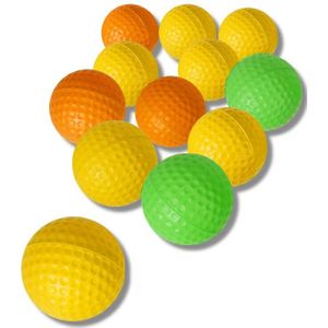12 Stuks Foam Praktijk Golfballen Geel Groen Oranje Golf Training Ballen Outdoor Indoor Putting Green Doel Achtertuin Swing Game