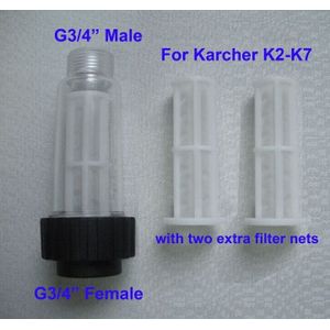 Water filter fit Karcher K2-K7 hogedrukreiniger 1 st met twee mesh ook voor Lavor Elitech Kampioen
