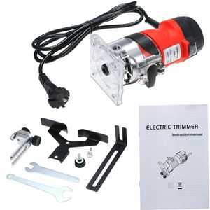 Trim Router Met Transparante Basis Edge Gids Hout Trimmer Compact Palm Router voor Houtbewerking Trimmen Steken Kerven
