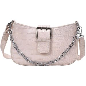 Riem Kleine Ketting Krokodil Patroon Pu Lederen Crossbody Tassen Voor Vrouwen Schouder Handtassen Lady Cross Body Bag