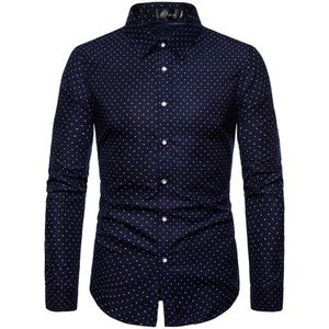 M-5XL Grote Maat Heren Shirts Stip Casual Alle Match Mannen Shirt Knop Aankomst Mannetjes Clothings Basic blouses