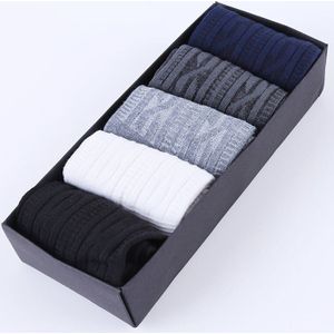 5 Pairs Big Size Casual Mannen Business Sokken Crew Herfst Winter Sokken Voor Mannen Meias Homens