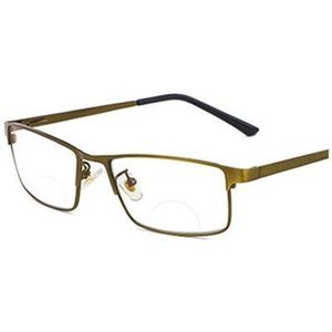 Fotochrome Leesbril Mannen Bifocale Lenzen Lente Scharnier Bril Anti-Blauw Licht Presbyopie Vrouwen Metalen Frame