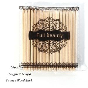 50/30/10Pcs/Houten Stok Cuticle Pusher Oranje Sticks Cuticle Pusher Remover Manicure Sticks Pedicure care Packs Nail Art