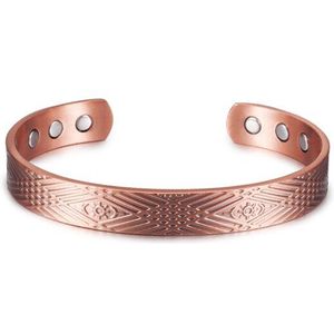 Vinterly Zuiver Koper Armbanden Magnetische Verstelbare Manchet Armbanden Mannelijke Koper Gezondheid Energie Magnetische Armbanden Armbanden Voor Vrouwen