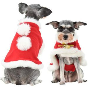 1Pc Kerst Kostuum Voor Hond Jassen Poncho Cape Met Hoed Winter Warm Kerstman Mantel Voor Katten Hond caps Hond Levert