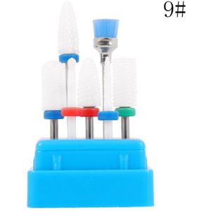 7 Stk/set Keramische Nail Boren Set Frees Voor Manicure Machine Nail Sander Bits Set Van Keramische Nail Boren remover Tool