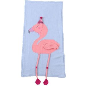 60Cm * 120Cm Cartoon Flamingo Herten Eenhoorn Dier Schattige Baby Gooi Deken Slaapbank Reizen Plaids Wol Draad deken Kinderen