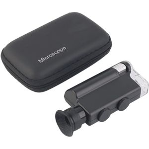 Mini Draagbare Microscoop 200X ~ 240X Handheld Led Lamp Licht Loupe Zoom Vergrootglas Vergrootglas Pocket Lens