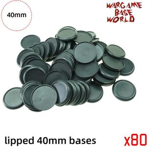 40mm Plastic lipped bases tafel games model bases