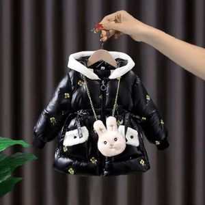 Mooie Baby Meisje Winter Bovenkleding Peuter Warme Jas Solid Met Hooded Kinderen Winterjas 1-3Y Kids Jassen Voor meisjes