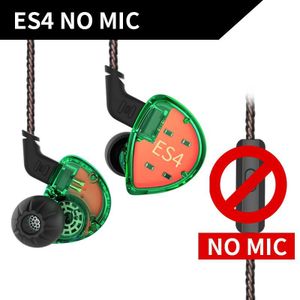 Kz ES4 In Ear Monitors Anker En Dynamische Hybrid Headset Ear Oortelefoon Oordopjes Hifi Bass Noise Cancelling Oortelefoon Kz Zsn zst X
