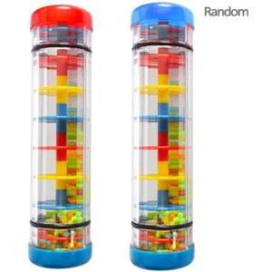 Regenboog Zandloper Regen Rainmaker Regen Stick Musical Speelgoed Raindrop Geluid Voor Kinderen Regen Stick Baby Educatief Nstrument Plastic Om