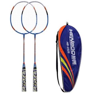 HENBOO Ijzer Legering Professionele Badminton Racket Set Familie Dubbele Badminton Racket Lichtste Duurzaam Standaard Gebruik Badminton 2325