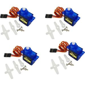 4Pcs SG90 9G Mini Micro Servo 180 Graden Servo Motor Voor 450 Rc Helicopter Vliegtuig Auto Boot Robot FZ0101-DIY