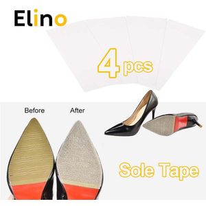 Elino 4 Pcs Zool Tape Anti-Slip Zool Sticker Voor Hoge Hak Zelfklevende Transparante Zool Protector Schoen Accessoires big Size