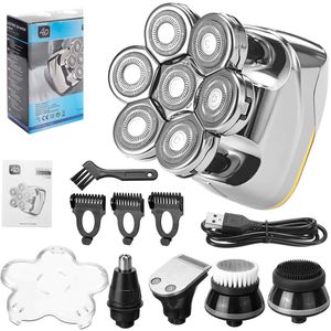 6 In 1 Oplaadbare Elektrische Scheerapparaten 7 Drijvende Hoofden Blades Elektrisch Scheerapparaat Grooming Kit Elektrische Razor Hair Trimmer Voor Mannen