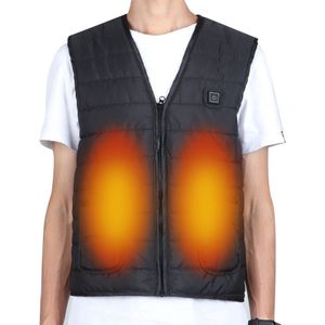Verwarming Elektrische Vest Verwarmde Jas Koude-Proof Verwarming Kleding Wasbare Vier Maten Aanpassing (Batterij Niet Inbegrepen) Zwart
