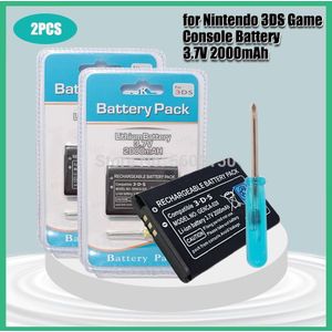 2000Mah 3.7V Oplaadbare Lithium-Ion Batterij Pack Voor Nintendo 3DS Vervangende Batterij Met Toolsy