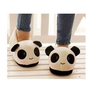 Panda Slippers Volledige Hak Pluche Thuis Katoen Slippers Paar Winter Katoen Slippers Schoenen Mooie Slipper Antislip 36-43