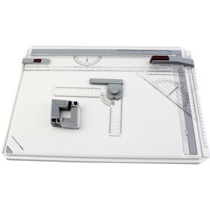 Draagbare A3 Tekentafel Tafel met Parallel Motion Verstelbare Hoek Draftsman Art Schilderij Tekening Gereedschap Palet