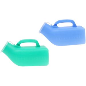 2x Mannetjes Container Auto Wc Emmer Kamer Ziekenhuis Pee Potty W/Deksel