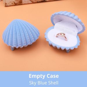 Lege Sieraden Opbergtas Leuke Draagbare Shell Ring Oorbellen Sieraden Houder Reizen Mini Jwewlry Case Organizer Vrouwen Box