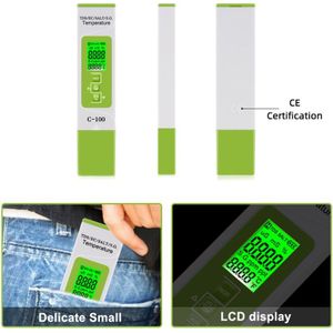 5 In 1 Water Quality Tester Tds/Ec/Zoutgehalte/S.G./Temperatuur Meter Voor Thuis, Zwembad