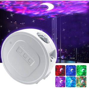 4 # Nachtlampje Sterrenhemel Lamp Led Ster Muziek Roterende Projector Water Wave Afstandsbediening Bluetooth Slaapkamer Bedlampje