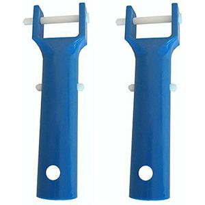 2 Stuks Blauw Zwembad Spa Vacuüm Vac Hoofd Handvat Vervanging V-Clip & Pin Zwembad Zuigkop accessoires