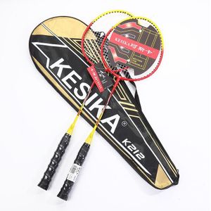 2 Stuks Badminton Racket Practise Sport Professionele Training Apparatuur Lichtste Batminton Grip Verdediging Aanval Shuttles Racket