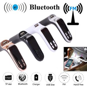G7 auto mp3 speler aux Fm-zender Bluetooth handsfree LCD Speler Radio Adapter Kit Charger 87.5-108 mhz #4