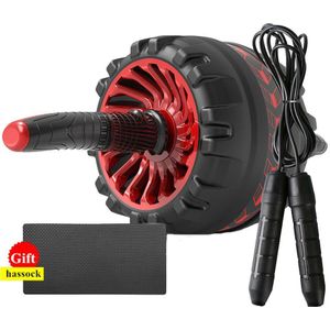Geen Lawaai Abdominale Wiel Ab Roller Met Mat 2 In 1 Ab Roller & Jump Rope Voor Arm Taille been Oefening Gym Fitness Apparatuur