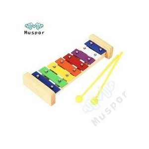 8 schalen Tune xylofoon en fluitje baby vroegschoolse onderwijs houten muziekinstrument speelgoed trailer Muzikaal Speelgoed