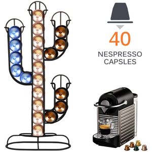 Rvs 40 Cups Nespresso Capsules Pods Houder Opslag Stand Rack Lades Koffie Capsules Planken Organisatie